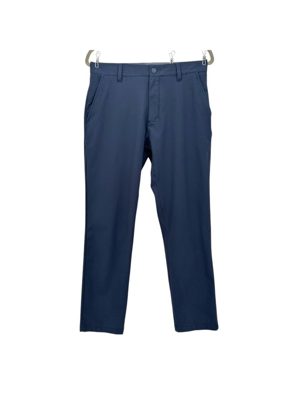 Rhone Mens 30X33 Pants The Commuter Pant Slim Navy Blue Stretch Pockets Trousers
